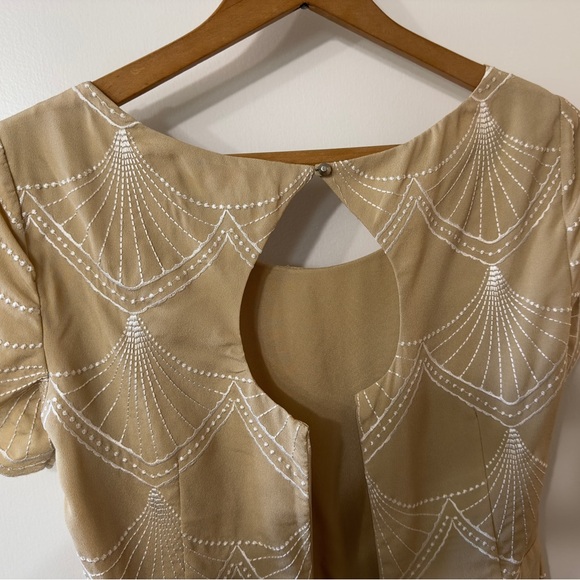 Antonio Melani Classy lined zip dress kaki color excellent preowned sz2 Party - Picture 12 of 16